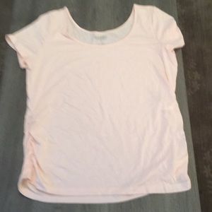 Peach Old Navy scoop neck t-shirt w/ ruched sides
